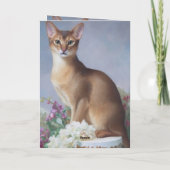 Regal Abyssinian – Painterly Cat Card Kaart (Achterkant)