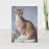 Regal Abyssinian – Painterly Cat Card Kaart (Voorkant)