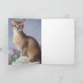 Regal Abyssinian – Painterly Cat Card Kaart (Binnen)