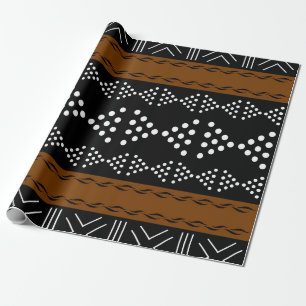 Regal African Mudcloth Geïnspireerd ompakken papie Cadeaupapier
