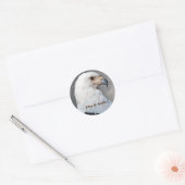 Regal American Bald Eagle Portretnaam Ronde Sticker (Envelop)