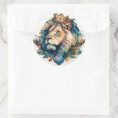 Regal and Royal Waterverf Style Lion Sticker (Tas)