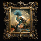 Regal Antropomorphic Peacock Victoriaans Decoupage Tissuepapier