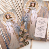 Regal Art Nouveau Trouwmenu Kaart Gouden Accenten