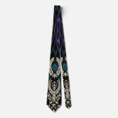 Regal Authority -  negro medianoche, púrpura real Stropdas (Voorkant)