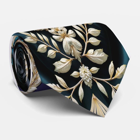 Regal Authority -  negro medianoche, púrpura real Stropdas (Opgerold)