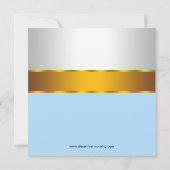 Regal Baby Blue Prince Baby shower Kaart (Achterkant)