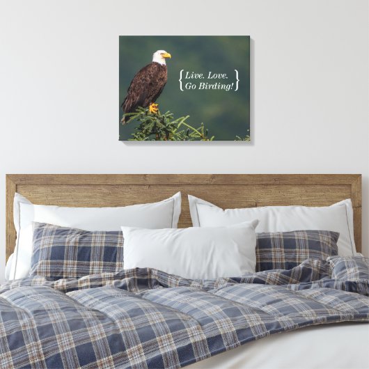 Regal Bald Eagle Canvas Afdruk (Insitu (Slaapkamer))
