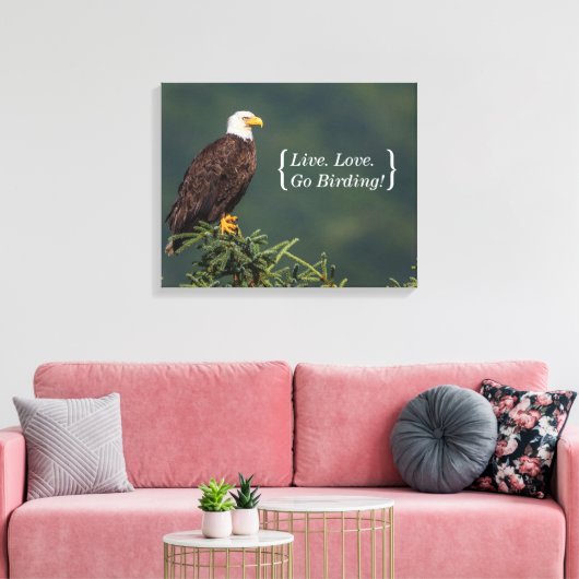 Regal Bald Eagle Canvas Afdruk (Insitu (Woonkamer))