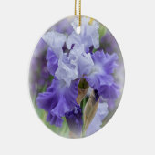 Regal Bearded Iris - Paars & wit Keramisch Ornament (Rechts)