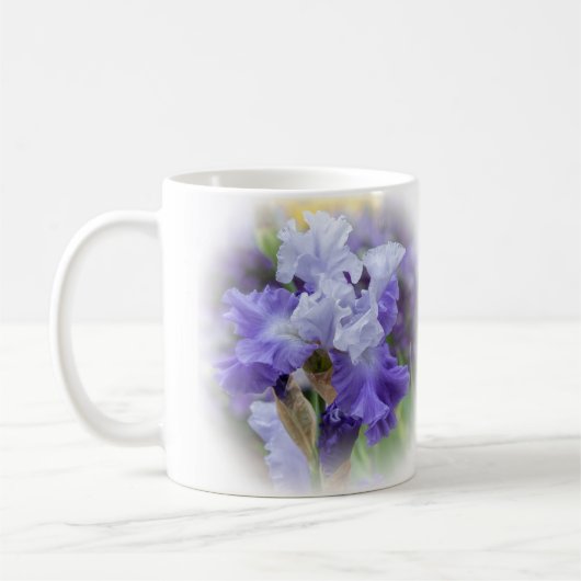 Regal Bearded Iris - Paars & wit Koffiemok (Links)