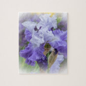Regal Bearded Iris - Paars & wit Legpuzzel (Verticaal)