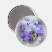 Regal Bearded Iris - Paars & wit Magneet (Voorkant / Achterkant)