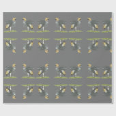 Regal bedreigde grijze kroonkraan cadeaupapier (Vlak)