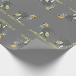 Regal bedreigde grijze kroonkraan cadeaupapier