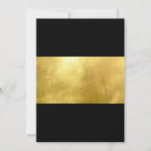 Regal Black and Gold Wedding Kaart (Achterkant)