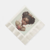 Regal Black Queen of Hearts Napkins Servet (Hoek)