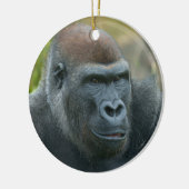 Regal Blackback Gorilla Keramisch Ornament (Links)