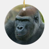 Regal Blackback Gorilla Keramisch Ornament (Achterkant)