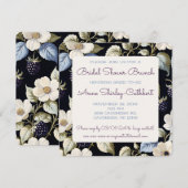 Regal Blackberry Blooms Vrijgezellenfeest Brunch Kaart (Voorkant / Achterkant)