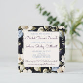 Regal Blackberry Blooms Vrijgezellenfeest Brunch Kaart (Staand voorkant)