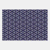 Regal blauw en Goud Luxe Wrapping Papier Set Inpakpapier Vel (Voorkant 2)