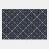 Regal blauw en Goud Luxe Wrapping Papier Set Inpakpapier Vel (Voorkant)