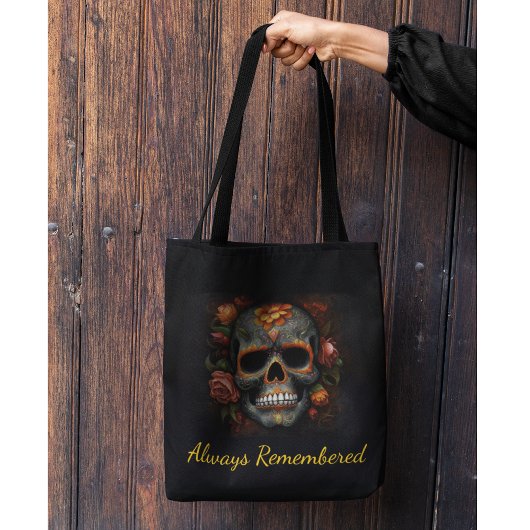 Regal Bloom Sugar Skull, op maat Tote Bag
