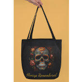 Regal Bloom Sugar Skull, op maat Tote Bag