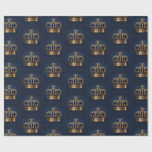 Regal Blue Crown-serie Cadeaupapier (Vlak)