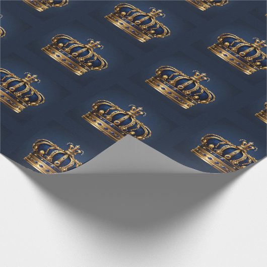 Regal Blue Crown-serie Cadeaupapier (Hoek)