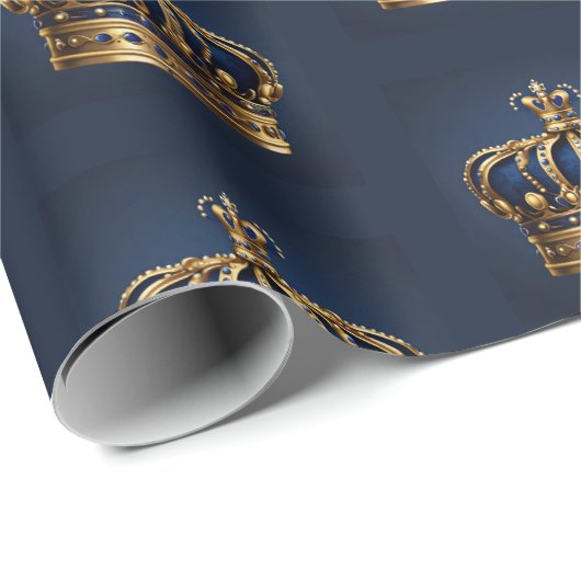 Regal Blue Crown-serie Cadeaupapier (Rol Hoek)