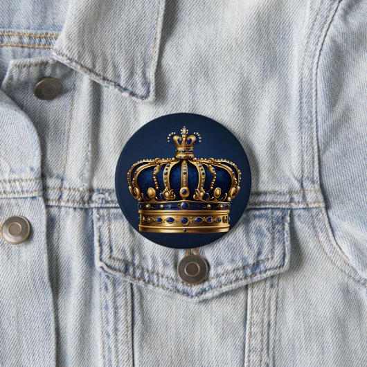 Regal Blue Crown-serie Ronde Button 7,6 Cm (In situ)