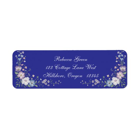 Regal Blue Elegance Tuin Bloeit Etiket (Voorkant)