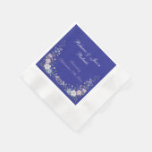 Regal Blue Elegance Tuin Bloeit Servet (Hoek)