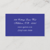 Regal Blue Elegance Tuin Bloeit Visitekaartje (Achterkant)