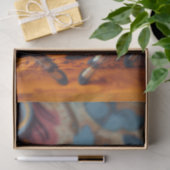 Regal Blue  Floral gekroonde spinkunst Tissuepapier (Geschenk)