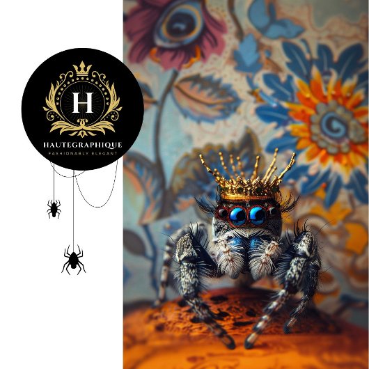 Regal Blue  Floral gekroonde spinkunst Tissuepapier