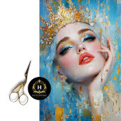 Regal Blue Queen Abstracte kunst decoupage Tissuepapier