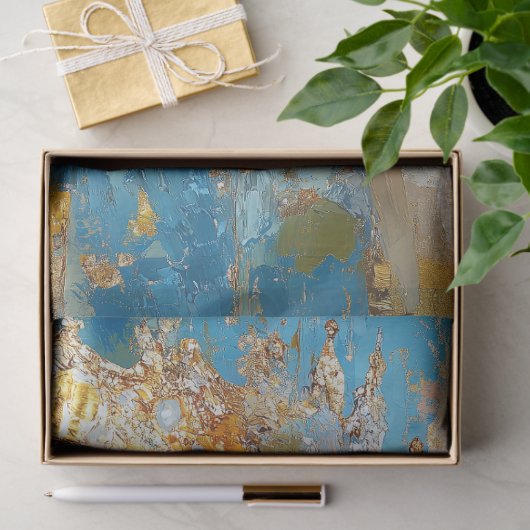 Regal Blue Queen Abstracte kunst decoupage Tissuepapier (Geschenk)