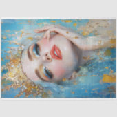 Regal Blue Queen Abstracte kunst decoupage Tissuepapier (Voorkant)