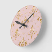 Regal Blush Wall Clock Ronde Klok (Hoek)