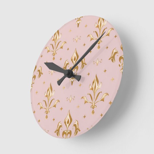 Regal Blush Wall Clock Ronde Klok (Hoek)