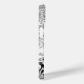 Regal Border Collie met Barokke Bloemen Lijst Case-Mate iPhone Case (Achterkant / Rechts)