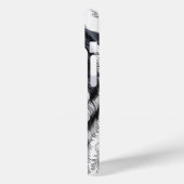 Regal Border Collie met Barokke Bloemen Lijst Case-Mate iPhone Case (Achterkant / Links)