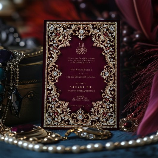 Regal Bourgondië Antiek gouden juwelen islamitisch Kaart