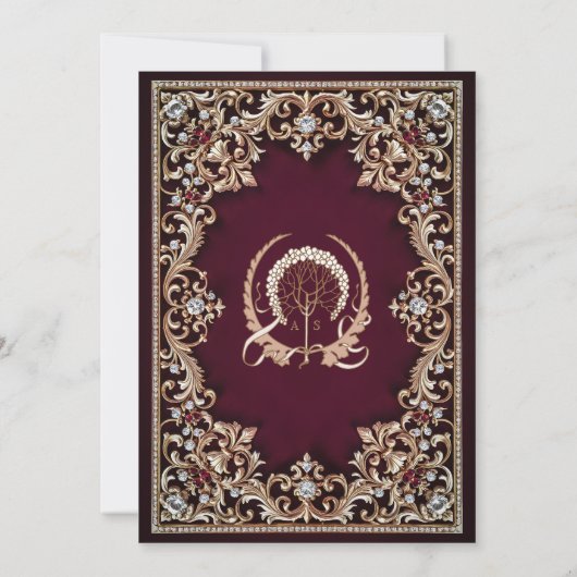 Regal Bourgondië Antiek gouden juwelen islamitisch Kaart (Achterkant)