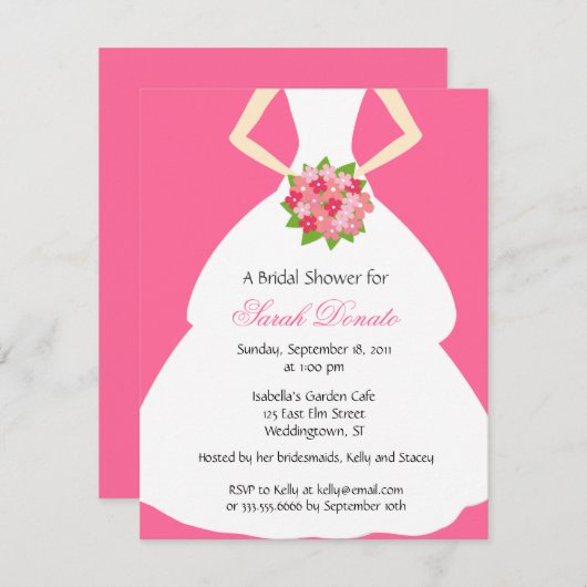 Regal Bridal Shower Kaart (Voorkant / Achterkant)