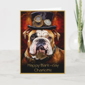 Regal Britse Bulldog Custom Naam 111 Groet Kaart (Voorkant)