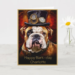 Regal Britse Bulldog Custom Naam 111 Groet Kaart